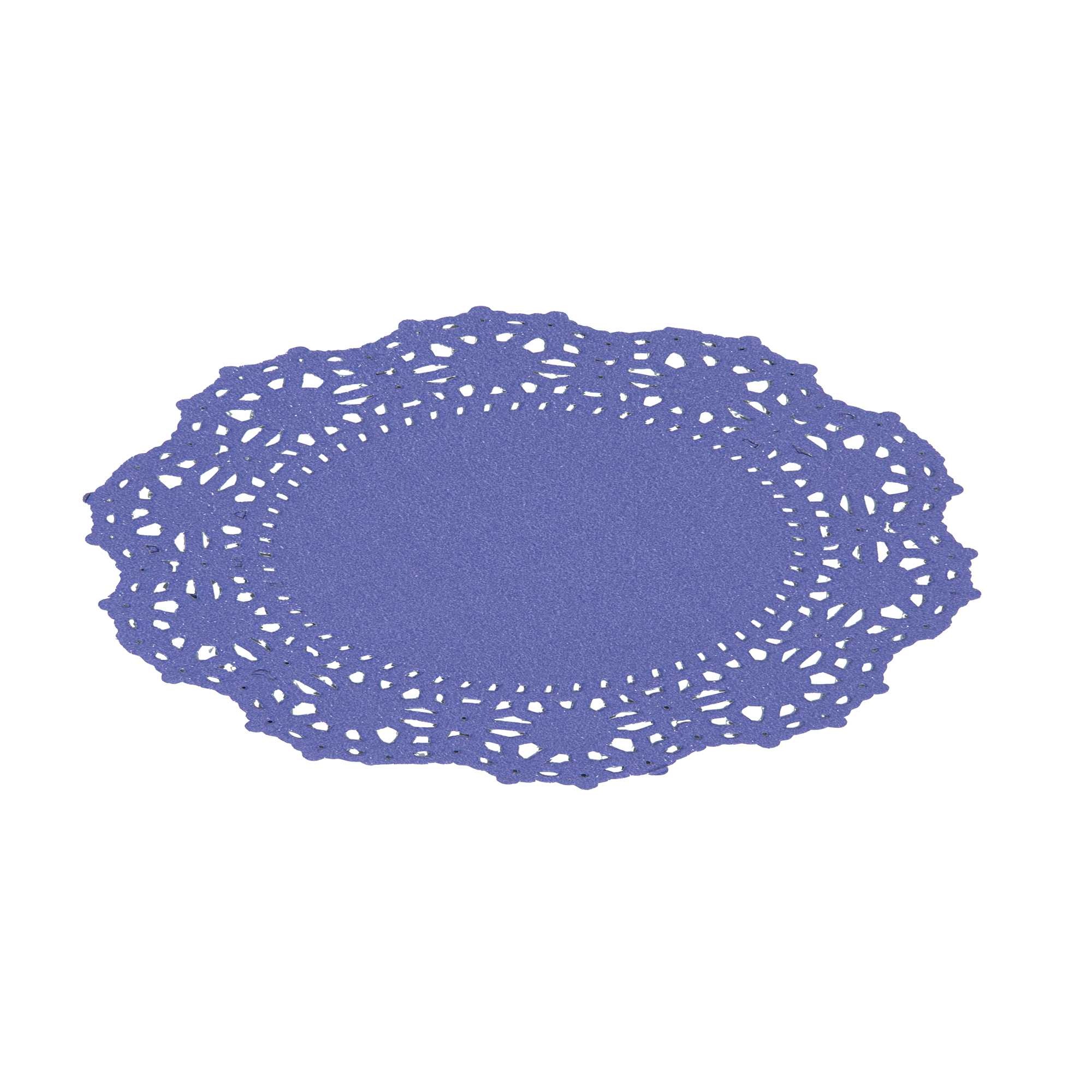 Pastry Tek Round Purple Paper Doilies - Lace - 4" x 4" - 100 count box
