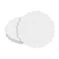Pastry Tek Round White Paper Doilies - Lace - 4" x 4" - 100 count box