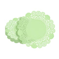 Pastry Tek Round Green Paper Doilies - Lace - 6" x 6" - 100 count box