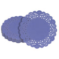 Pastry Tek Round Purple Paper Doilies - Lace - 6" x 6" - 4000 count box