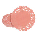 Pastry Tek Round Red Paper Doilies - Lace - 6" x 6" - 4000 count box