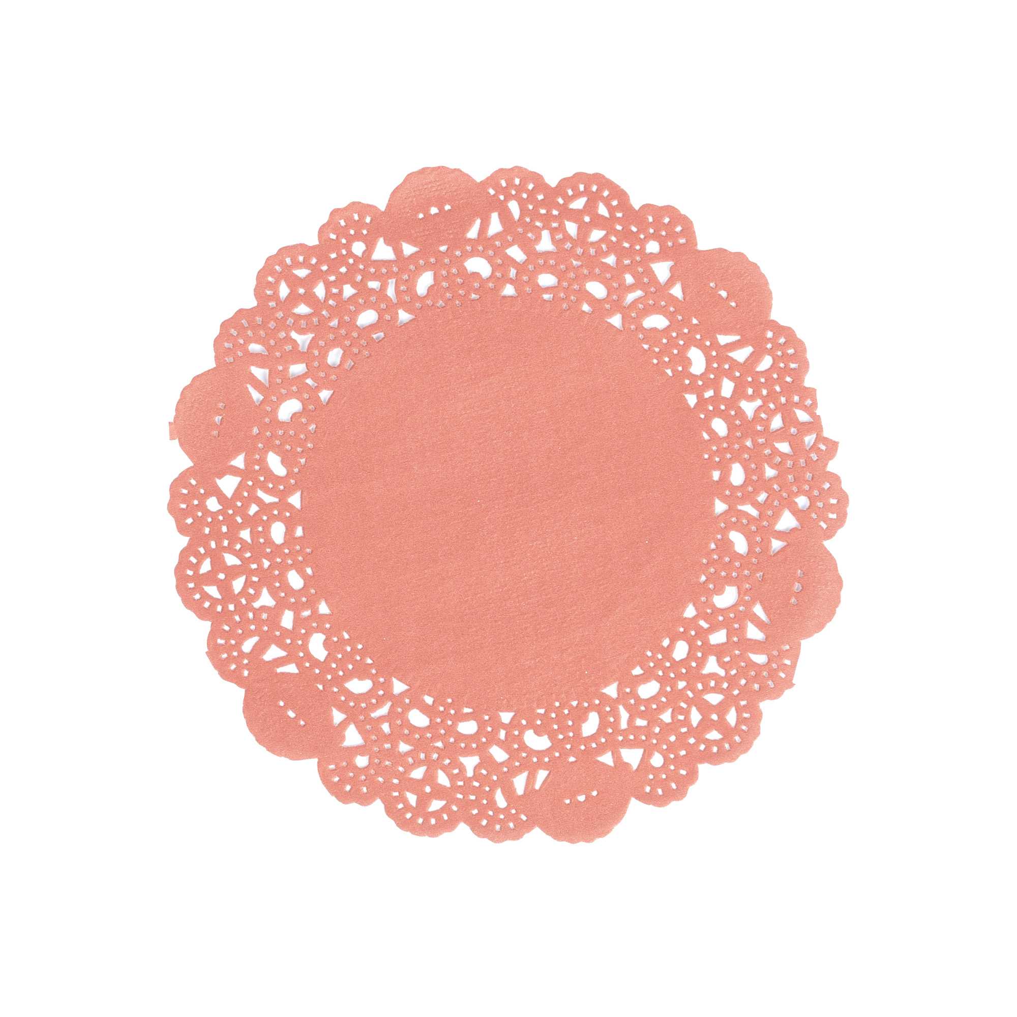 Pastry Tek Round Red Paper Doilies - Lace - 6" x 6" - 4000 count box