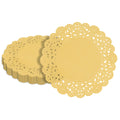 Pastry Tek Round Orange Paper Doilies - Lace - 6" x 6" - 100 count box
