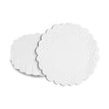 Pastry Tek Round White Paper Doilies - Lace - 6" x 6" - 4000 count box