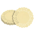 Pastry Tek Round Yellow Paper Doilies - Lace - 6" x 6" - 4000 count box