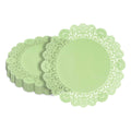 Pastry Tek Round Green Paper Doilies - Lace - 12" x 12" - 4000 count box