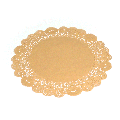 Pastry Tek Round Kraft Paper Doilies - Lace - 12" x 12" - 4000 count box