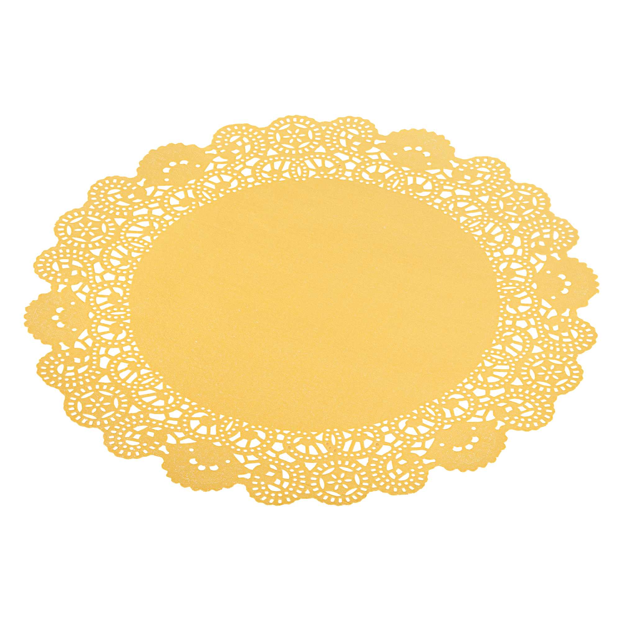 Pastry Tek Round Orange Paper Doilies - Lace - 12" x 12" - 4000 count box