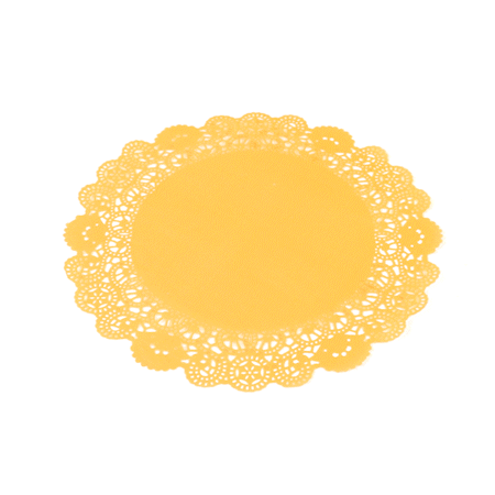 Pastry Tek Round Orange Paper Doilies - Lace - 12" x 12" - 4000 count box