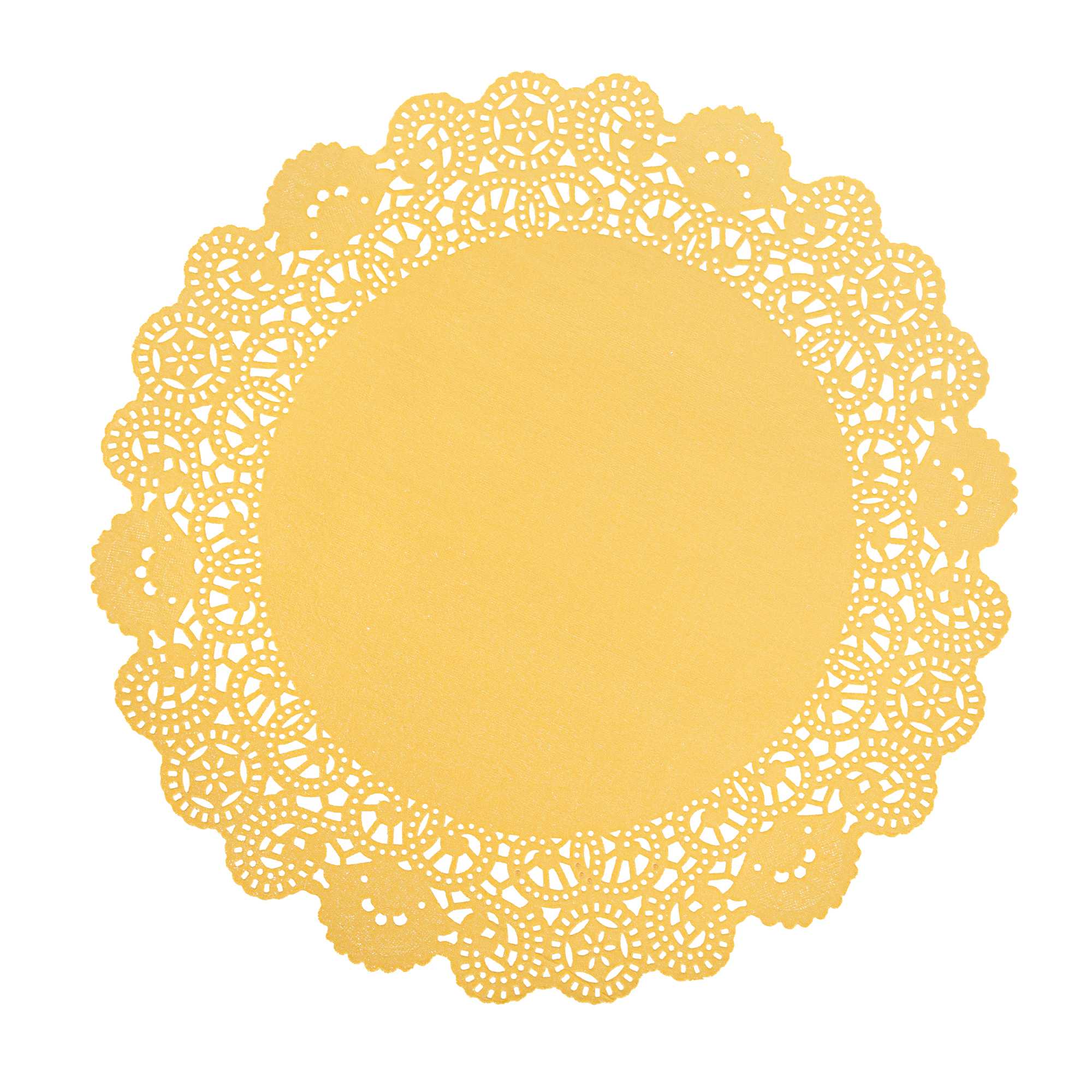 Pastry Tek Round Orange Paper Doilies - Lace - 12" x 12" - 4000 count box