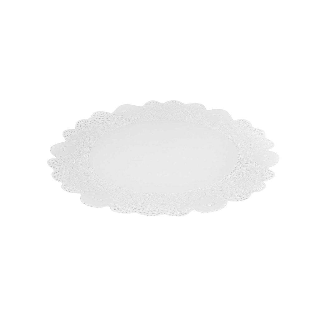 Pastry Tek Round White Paper Doilies - Lace - 12" x 12" - 4000 count box