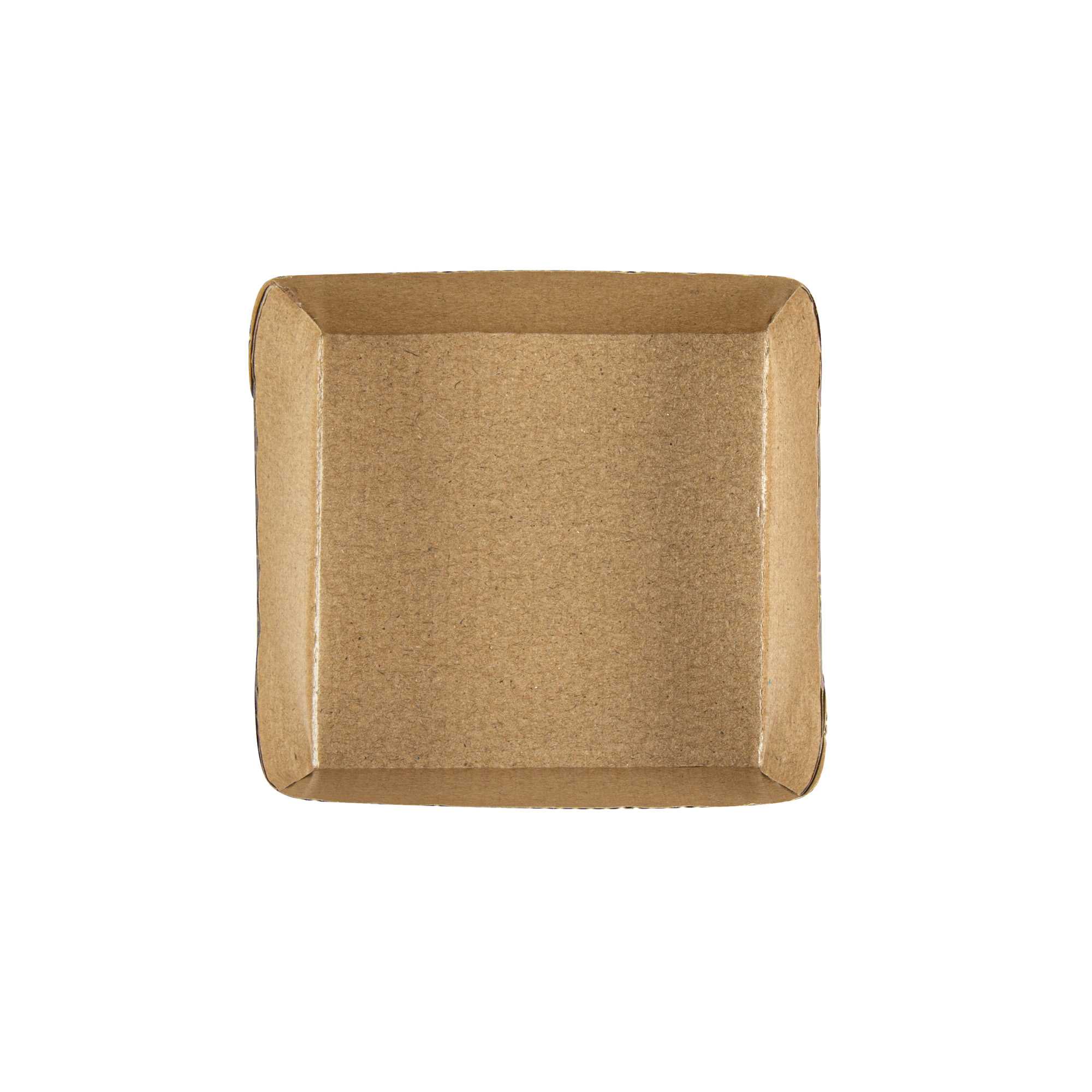 Panificio 4 oz Kraft Paper Square Baking Cup - Greaseproof, Rippled - 3" x 2 3/4" x 1 3/4" - 100 count box