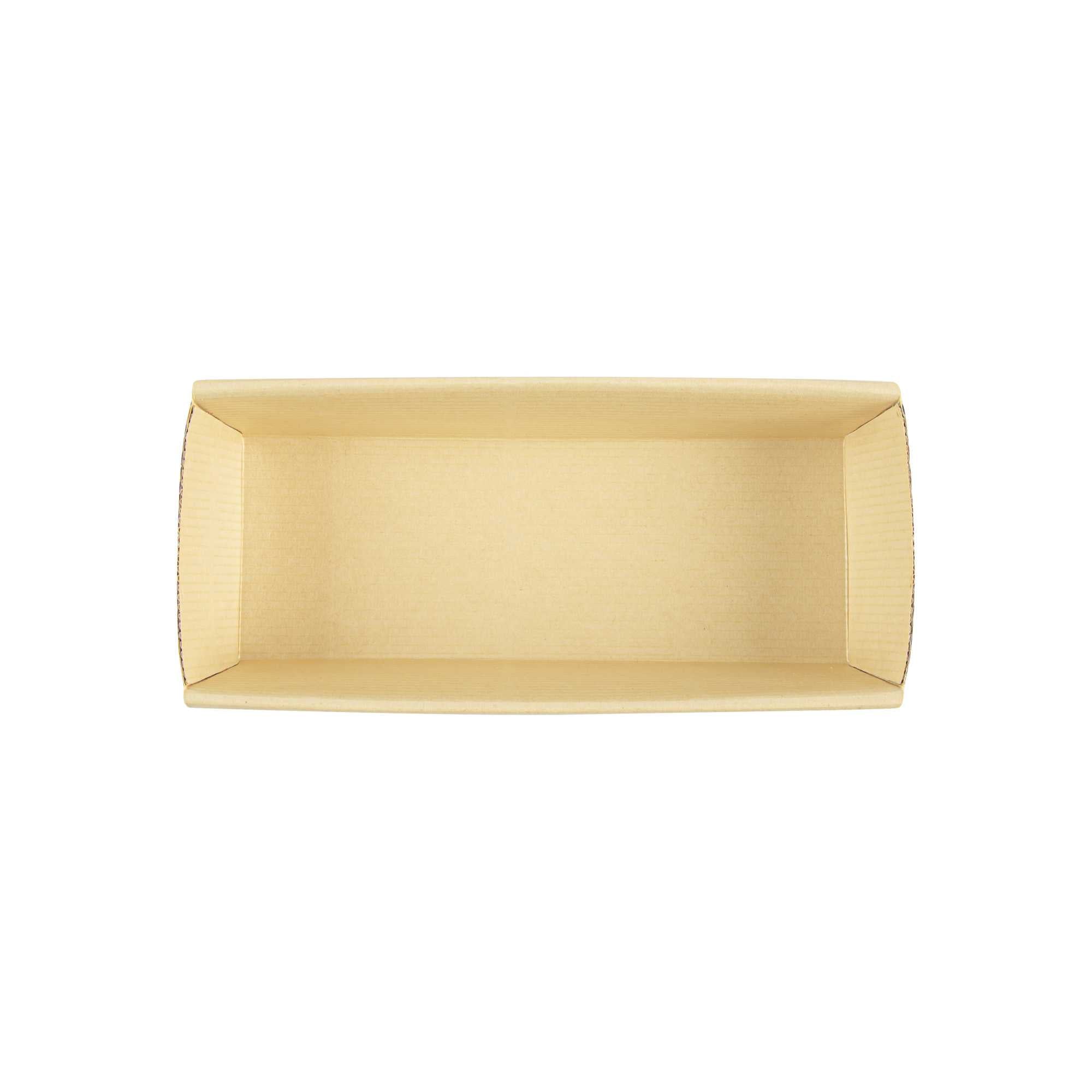 Panificio 18 oz Kraft Paper Baking Loaf Pan - Greaseproof, Rippled - 7 3/4" x 3 1/4" x 2" - 10 count box