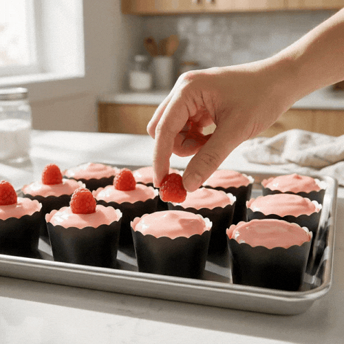 Panificio 3 oz Round Black Paper Mini Baking Cup - Scalloped - 2 1/2" x 2 1/2" x 1 3/4" - 200 count box