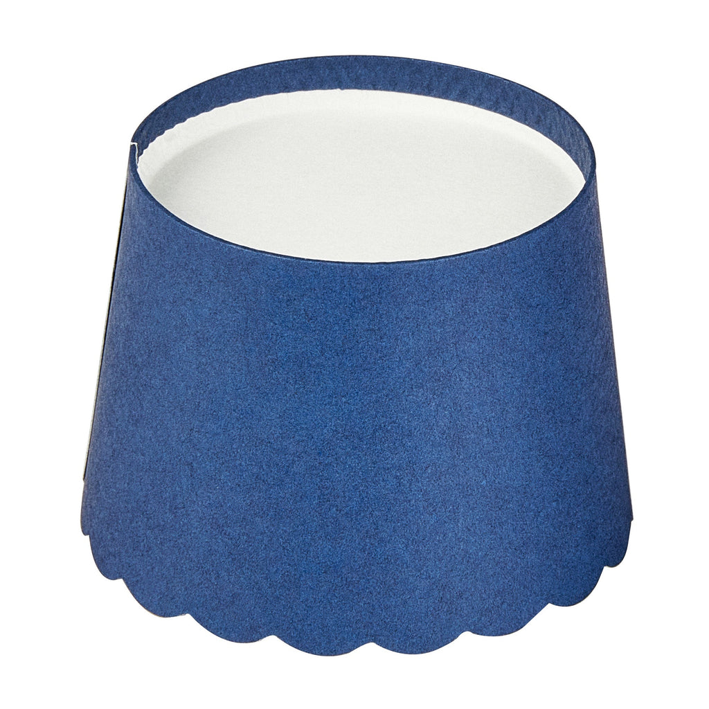 Panificio 3 oz Round Midnight Blue Paper Mini Baking Cup - Scalloped - 2 1/2" x 2 1/2" x 1 3/4" - 200 count box