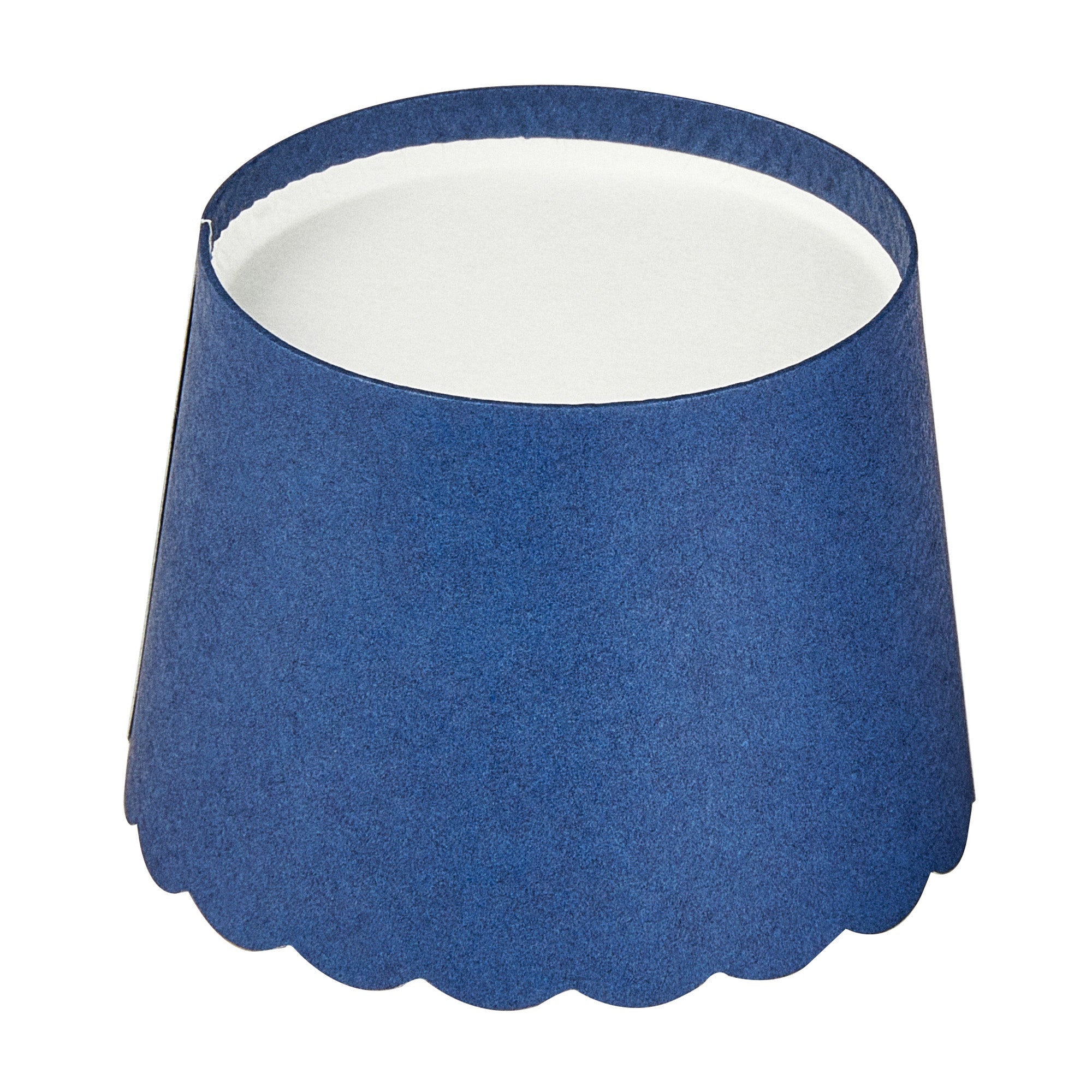 Panificio 3 oz Round Midnight Blue Paper Mini Baking Cup - Scalloped - 2 1/2" x 2 1/2" x 1 3/4" - 200 count box