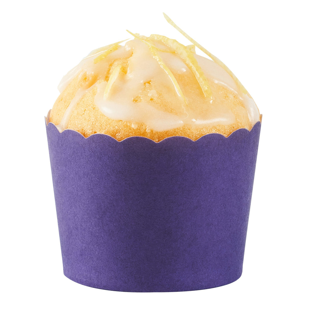 Panificio 3 oz Round Purple Paper Mini Baking Cup - Scalloped - 2 1/2" x 2 1/2" x 1 3/4" - 200 count box
