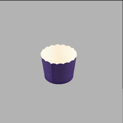 Panificio 3 oz Round Purple Paper Mini Baking Cup - Scalloped - 2 1/2" x 2 1/2" x 1 3/4" - 200 count box