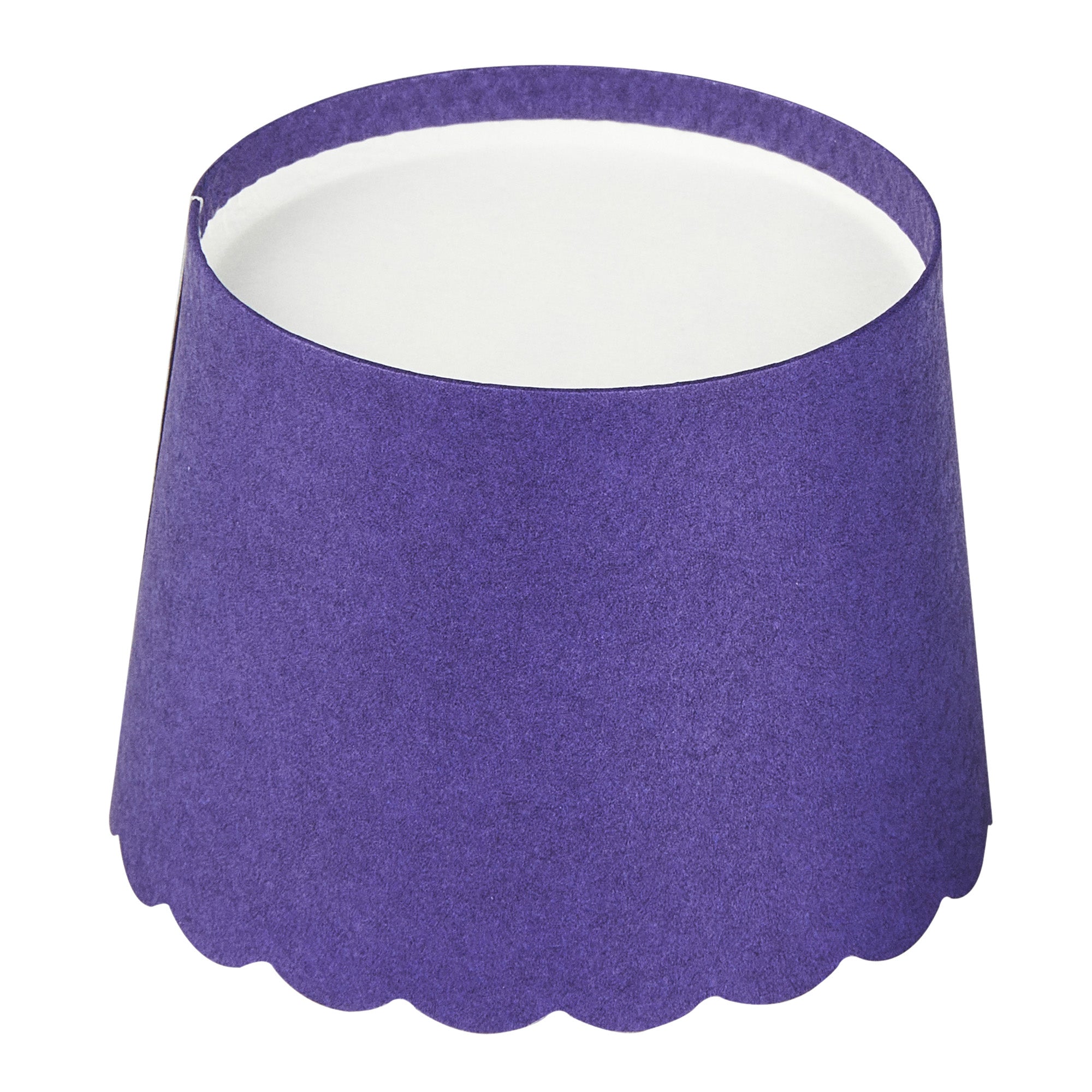 Panificio 3 oz Round Purple Paper Mini Baking Cup - Scalloped - 2 1/2" x 2 1/2" x 1 3/4" - 200 count box