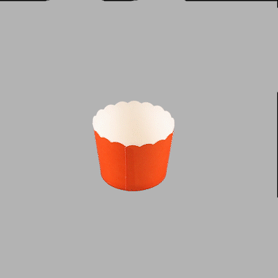 Panificio 3 oz Round Orange Paper Mini Baking Cup - Scalloped - 2 1/2" x 2 1/2" x 1 3/4" - 200 count box