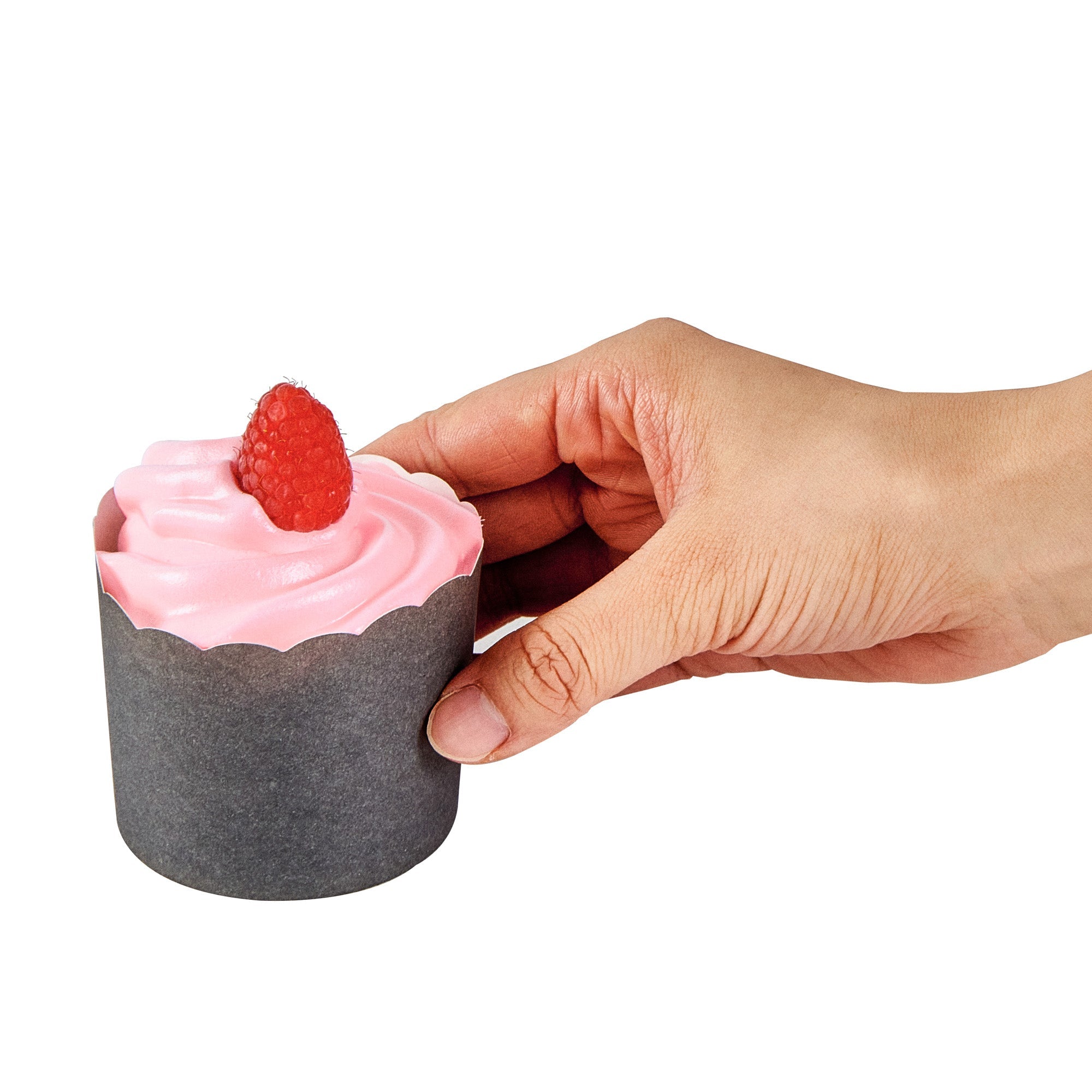 Panificio 6 oz Round Gray Paper Classic Baking Cup - Scalloped - 2 3/4" x 2 3/4" x 2 1/4" - 200 count box