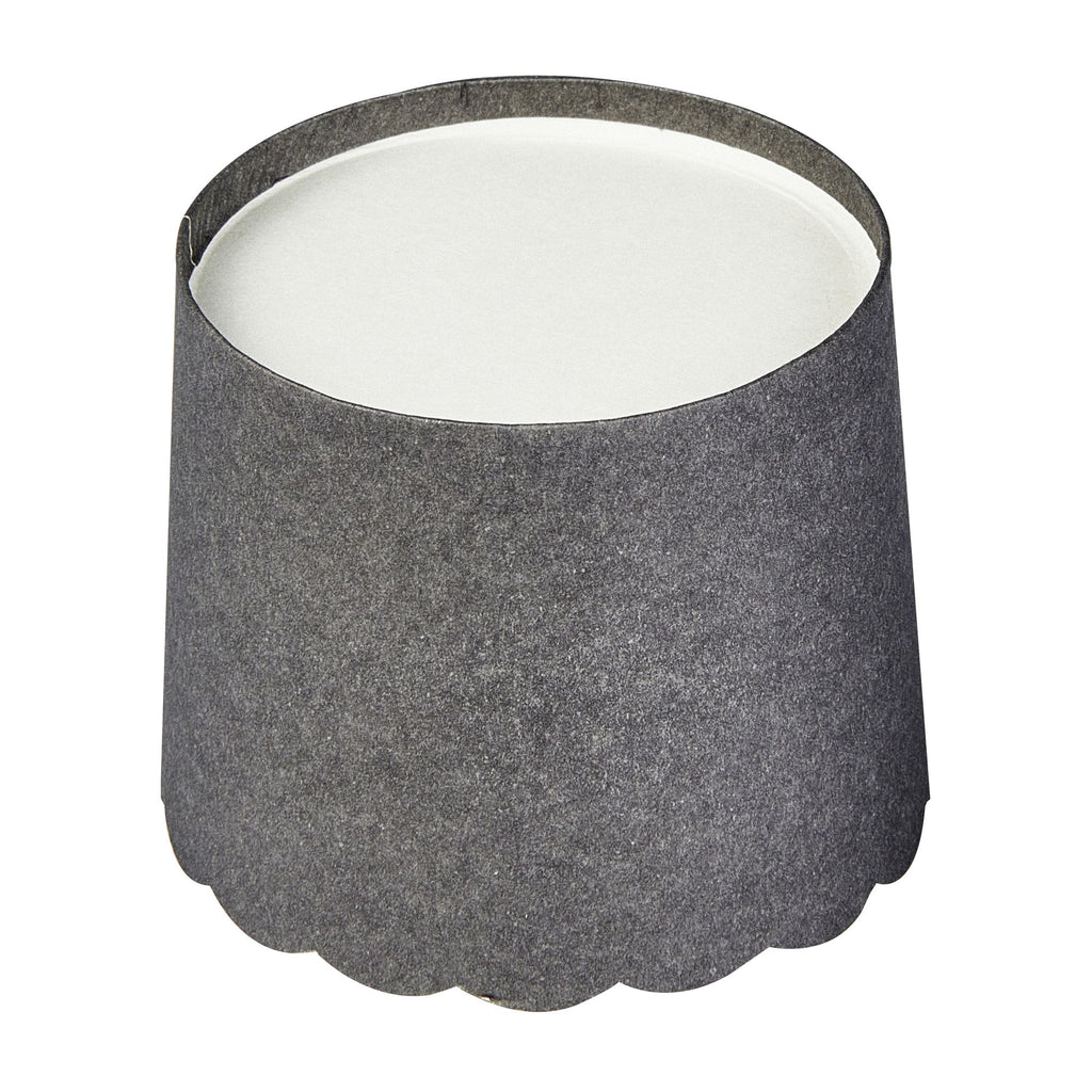 Panificio 6 oz Round Gray Paper Classic Baking Cup - Scalloped - 2 3/4" x 2 3/4" x 2 1/4" - 200 count box
