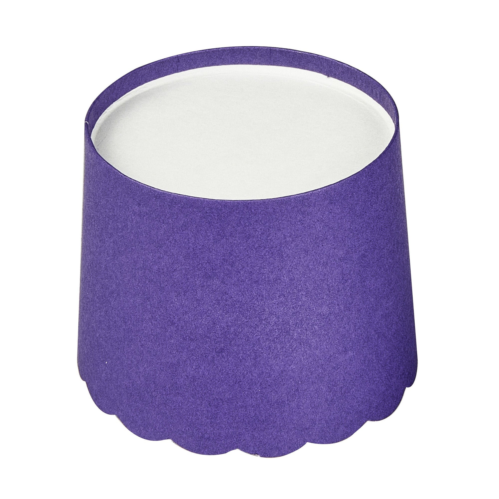 Panificio 6 oz Round Purple Paper Classic Baking Cup - Scalloped - 2 3/4" x 2 3/4" x 2 1/4" - 200 count box