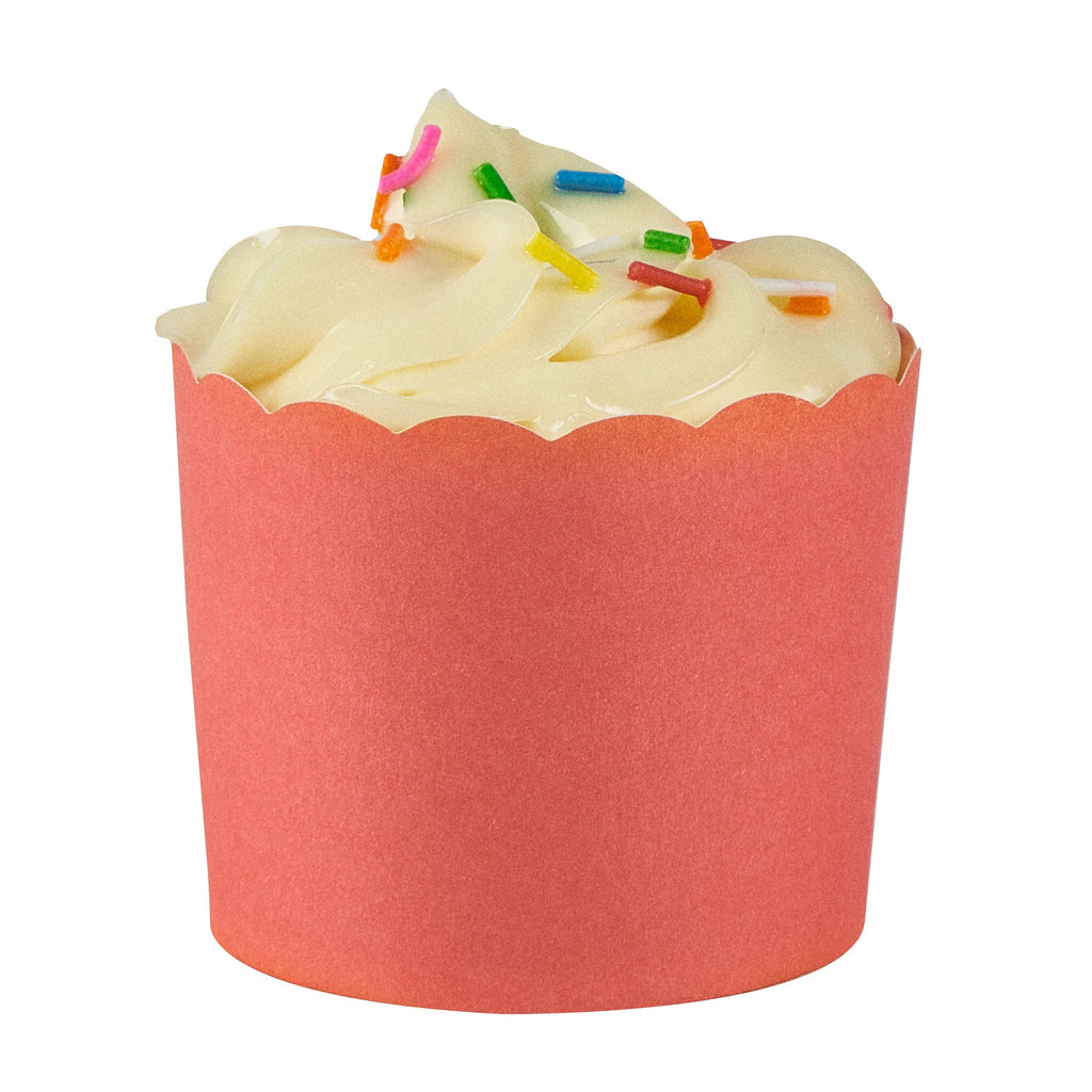Panificio 6 oz Round Red Paper Classic Baking Cup - Scalloped - 2 3/4" x 2 3/4" x 2 1/4" - 200 count box