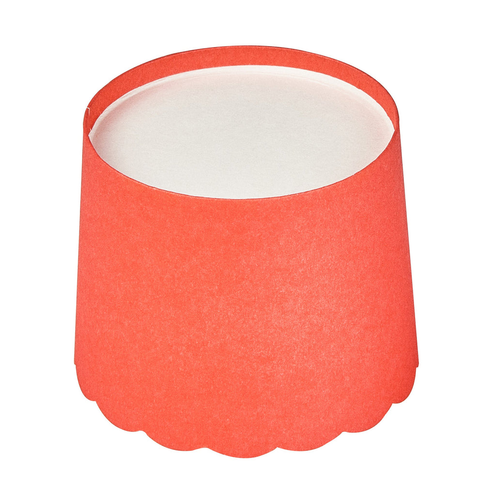 Panificio 6 oz Round Red Paper Classic Baking Cup - Scalloped - 2 3/4" x 2 3/4" x 2 1/4" - 200 count box