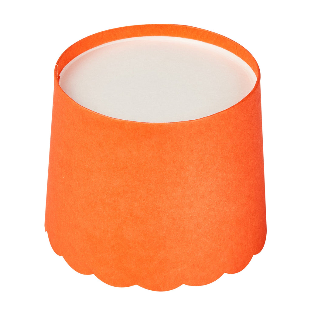 Panificio 6 oz Round Tangerine Paper Classic Baking Cup - Scalloped - 2 3/4" x 2 3/4" x 2 1/4" - 200 count box
