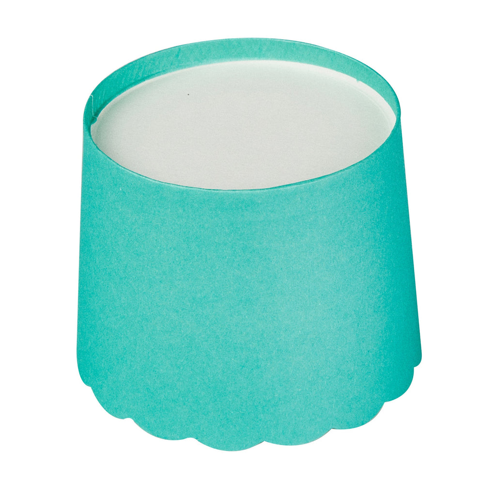Panificio 6 oz Round Turquoise Paper Classic Baking Cup - Scalloped - 2 3/4" x 2 3/4" x 2 1/4" - 200 count box