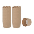 Panificio 10 oz Kraft Paper Jumbo Baking Cup - Scalloped - 3 1/2" x 3 1/2" x 2 1/2" - 200 count box