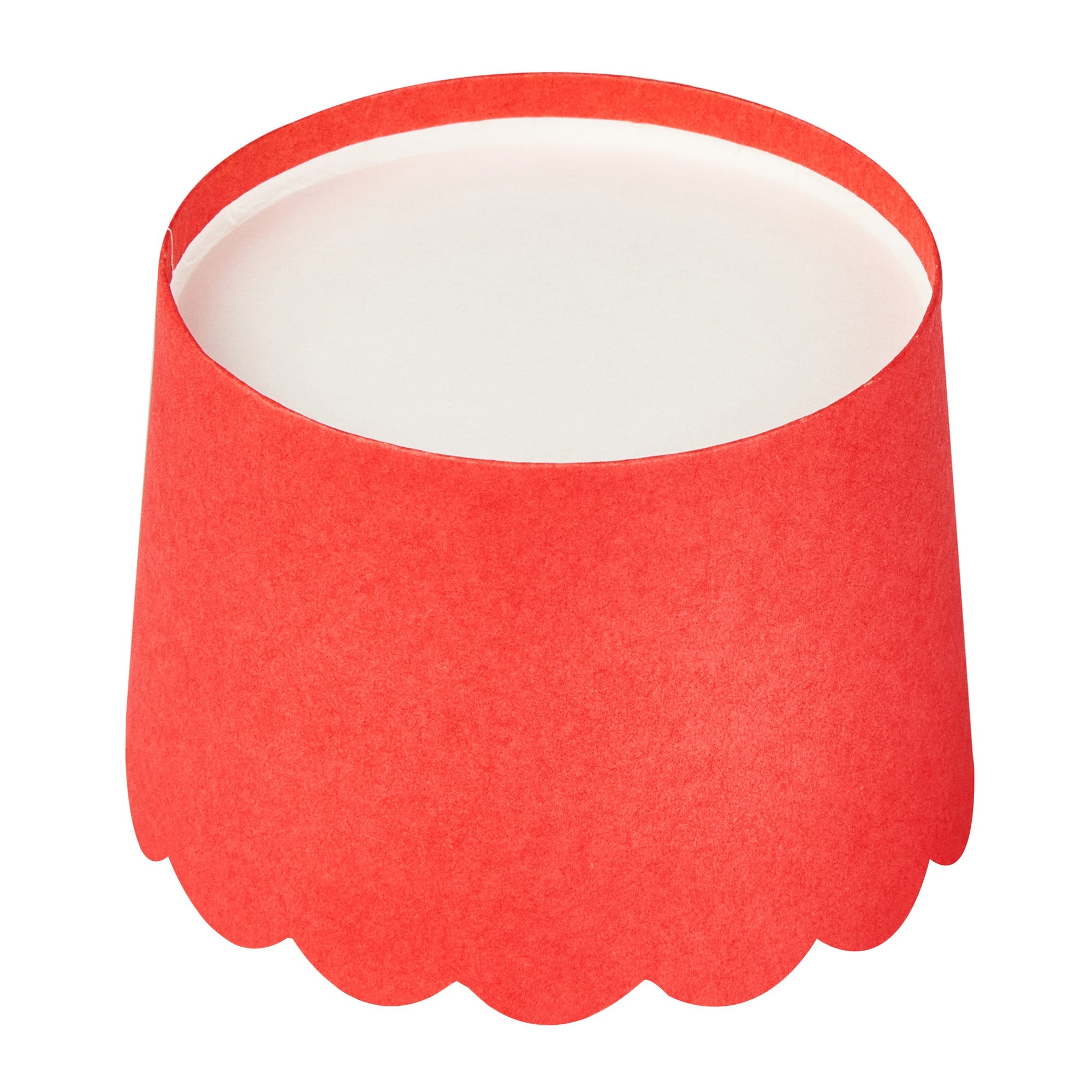 Panificio 10 oz Round Red Paper Jumbo Baking Cup - Scalloped - 3 1/2" x 3 1/2" x 2 1/2" - 200 count box