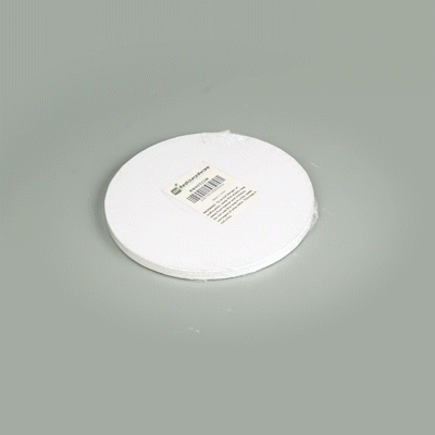 Pastry Tek Round White Cardboard Cake Drum Board - Covered Edge - 8" x 8" x 1/2" - 1 count box