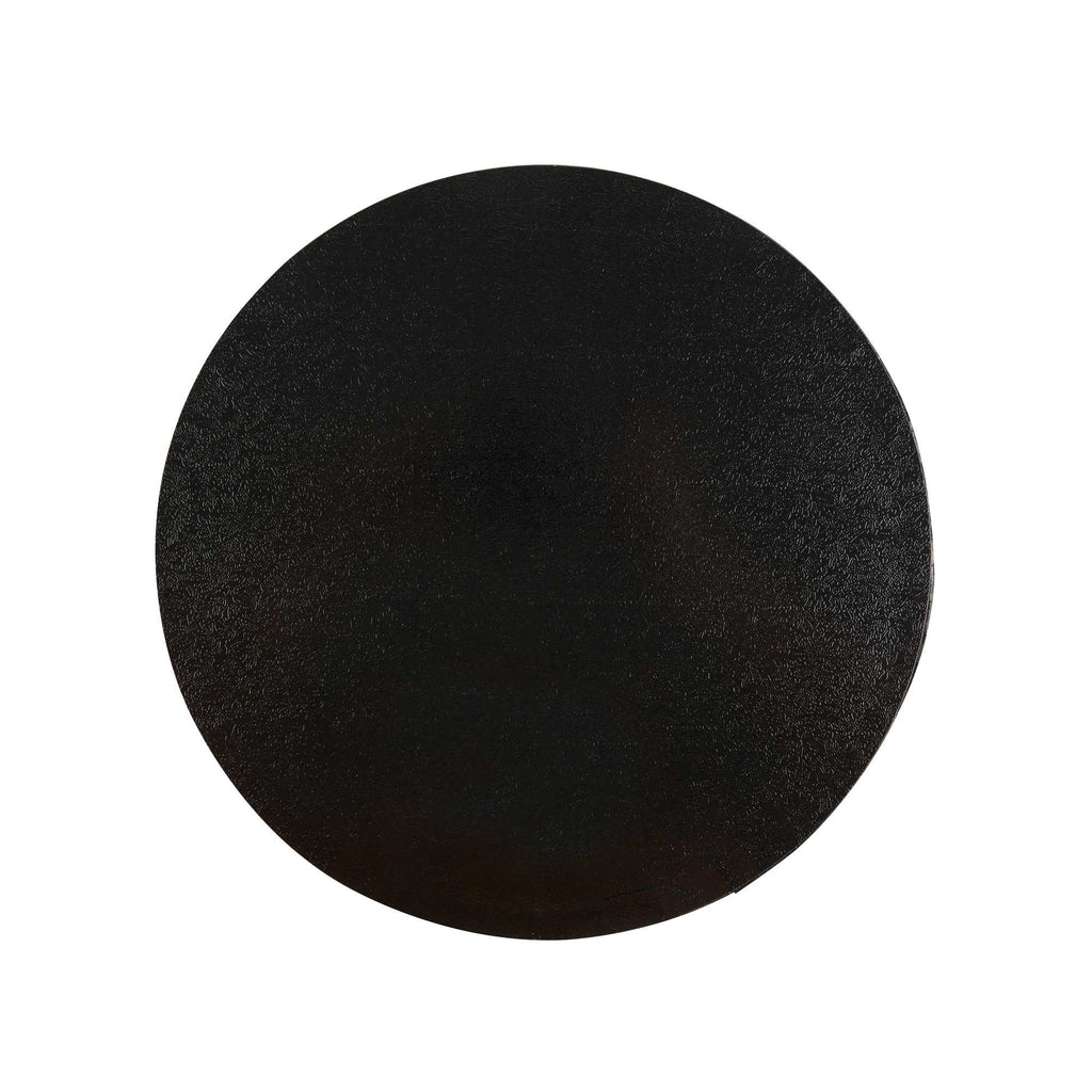 Pastry Tek Round Black Cardboard Cake Drum Board - Covered Edge - 10" x 10" x 1/2" - 1 count box