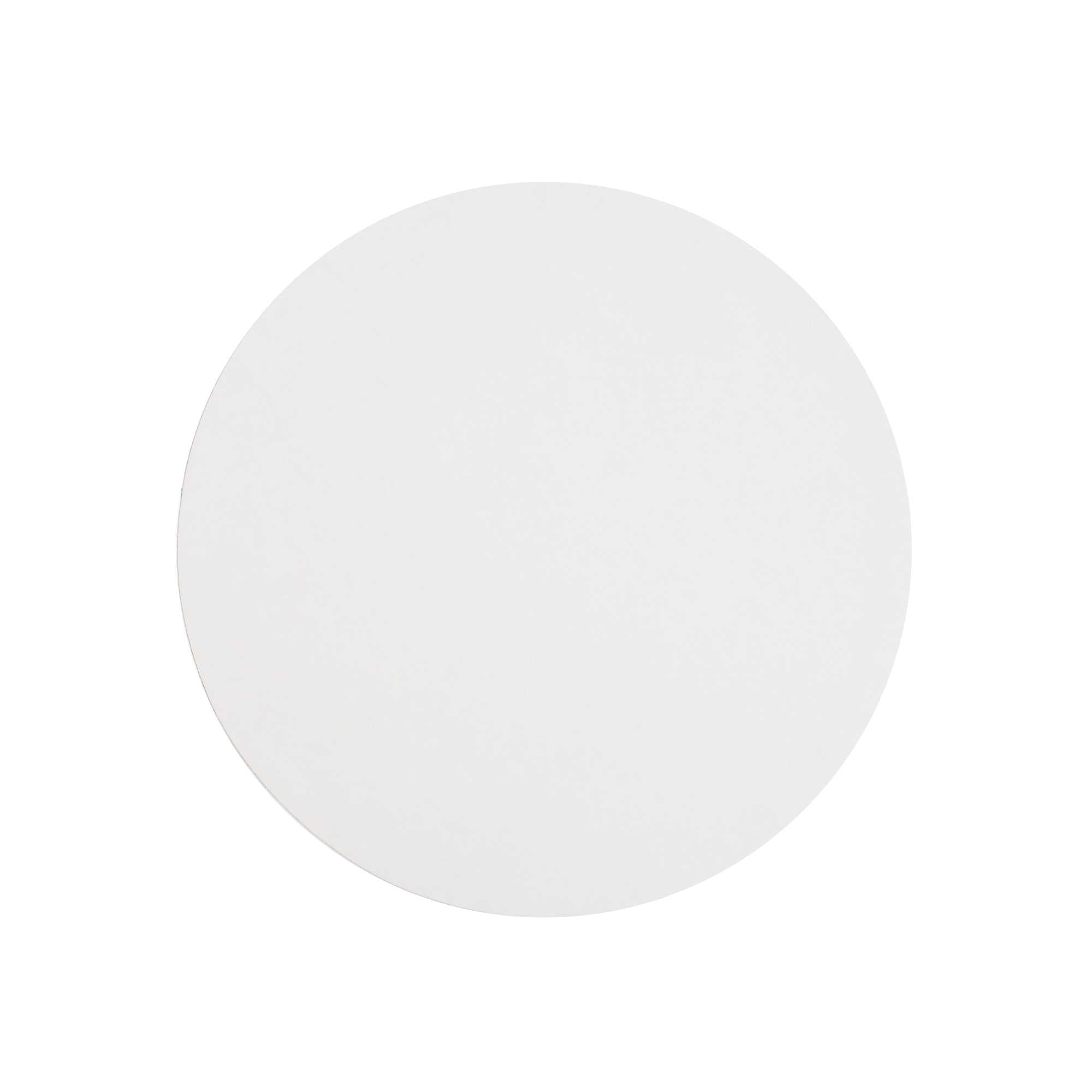 Pastry Tek Round White Cardboard Cake Drum Board - Covered Edge - 10" x 10" x 1/2" - 1 count box