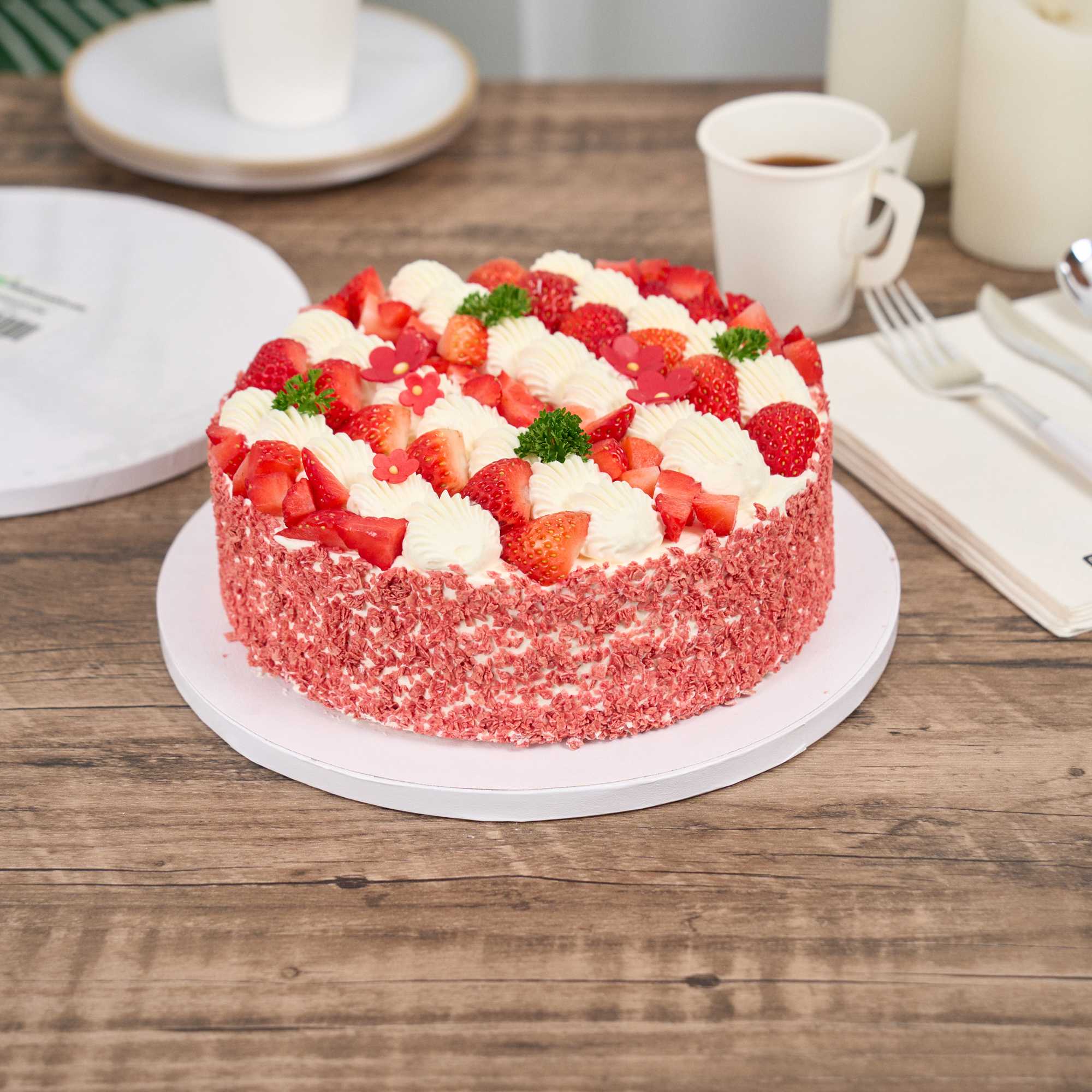 Pastry Tek Round White Cardboard Cake Drum Board - Covered Edge - 10" x 10" x 1/2" - 1 count box