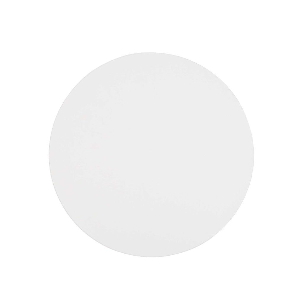 Pastry Tek Round White Cardboard Cake Drum Board - Covered Edge - 12" x 12" x 1/2" - 1 count box