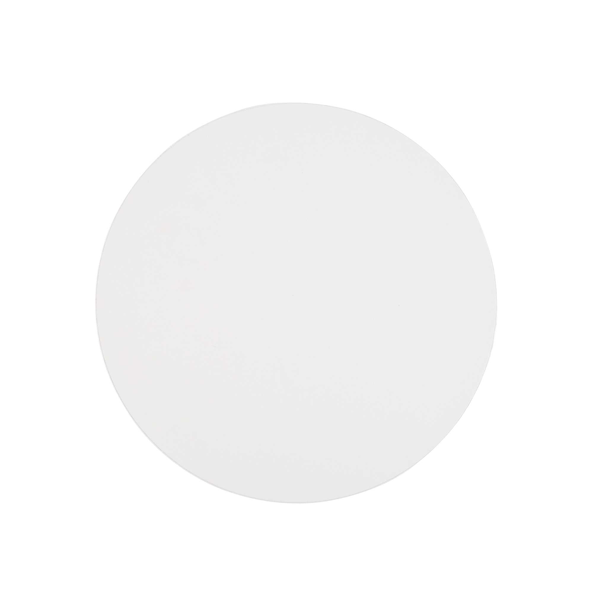 Pastry Tek Round White Cardboard Cake Drum Board - Covered Edge - 12" x 12" x 1/2" - 1 count box