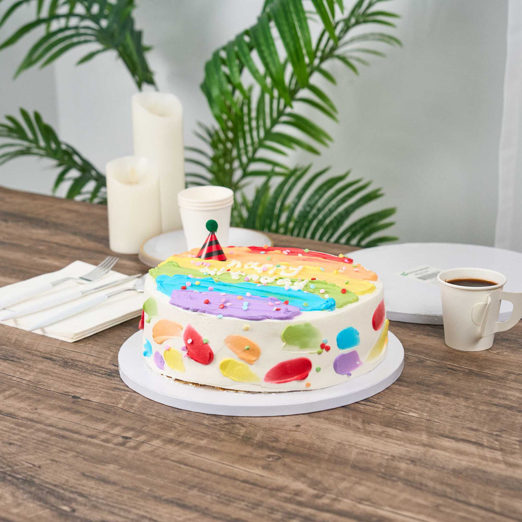 Pastry Tek Round White Cardboard Cake Drum Board - Covered Edge - 12" x 12" x 1/2" - 1 count box