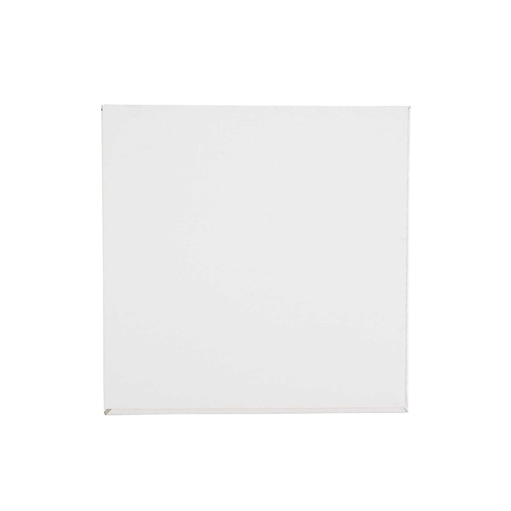 Pastry Tek Square White Cardboard Cake Drum Board - Covered Edge - 8" x 8" x 1/2" - 1 count box