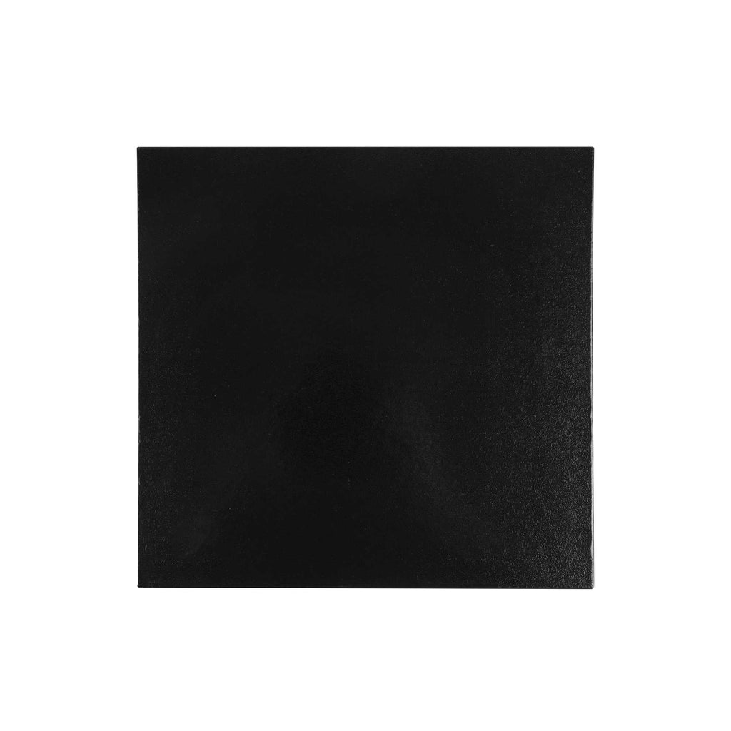 Pastry Tek Square Black Cardboard Cake Drum Board - Covered Edge - 10" x 10" x 1/2" - 1 count box