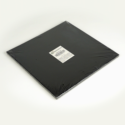 Pastry Tek Square Black Cardboard Cake Drum Board - Covered Edge - 12" x 12" x 1/2" - 1 count box