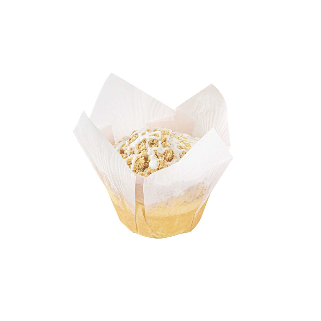 Panificio 4 oz Pink Paper Tulip Baking Cup - Greaseproof - 3 1/2" x 3 1/2" x 3 1/2" - 200 count box