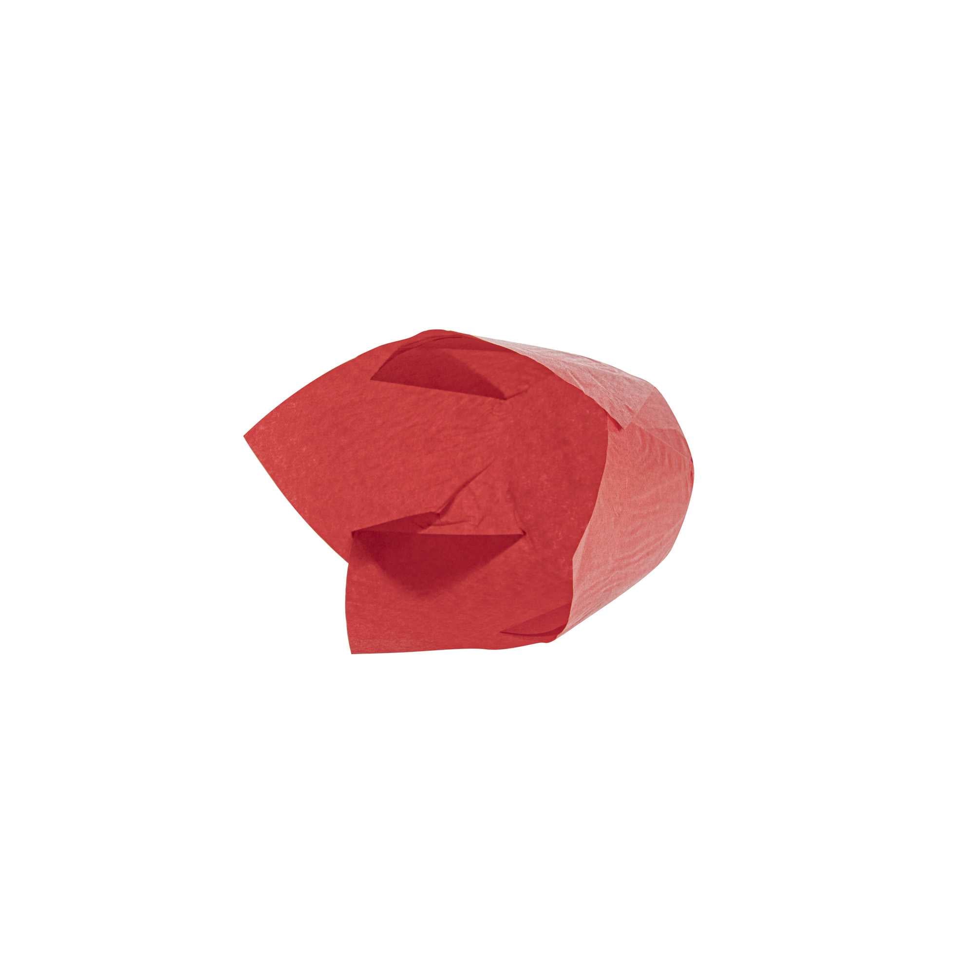 Panificio 4 oz Red Paper Tulip Baking Cup - Greaseproof - 3 1/2" x 3 1/2" x 3 1/2" - 200 count box