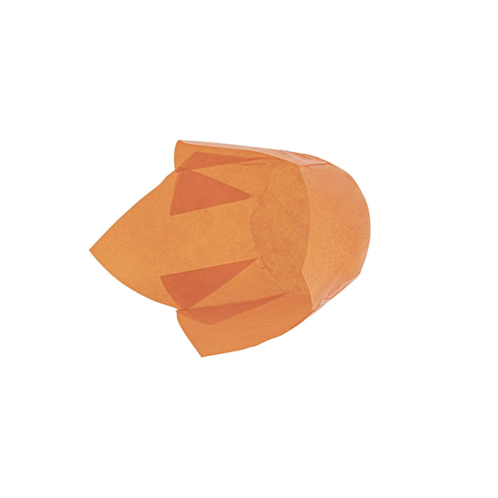 Panificio 4 oz Orange Paper Tulip Baking Cup - Greaseproof - 3 1/2" x 3 1/2" x 3 1/2" - 200 count box