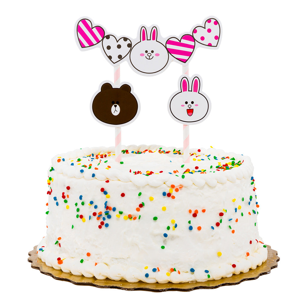 Top Cake Assorted Paper Cake Topper Kit - Bunny Hearts - 8 1/4" x 6" - 10 count box