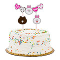 Top Cake Assorted Paper Cake Topper Kit - Bunny Hearts - 8 1/4" x 6" - 10 count box