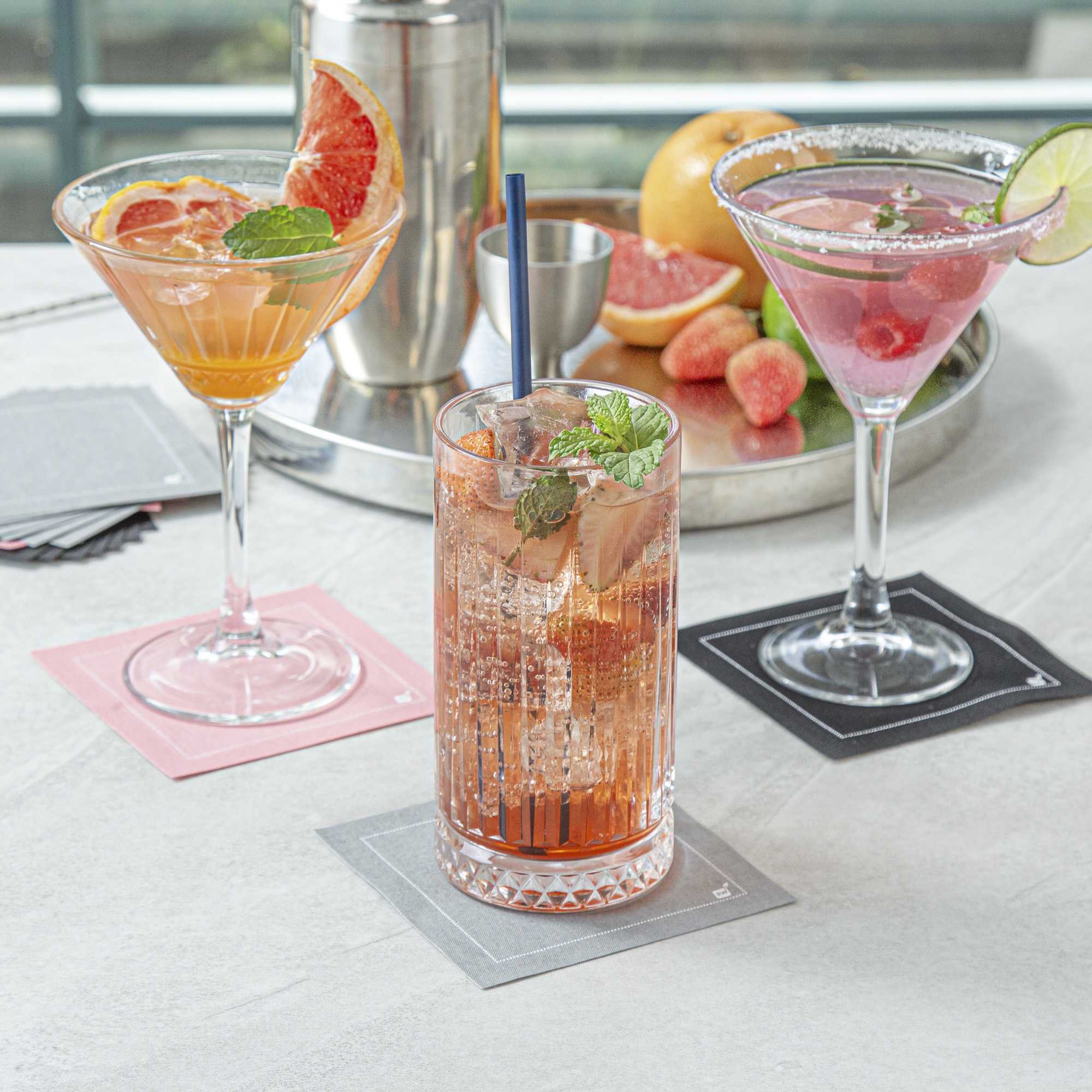 Luxenap Square Pink Cotton Cocktail Napkin - Organic, Disposable - 4 1/2" x 4 1/2" - 50 count box