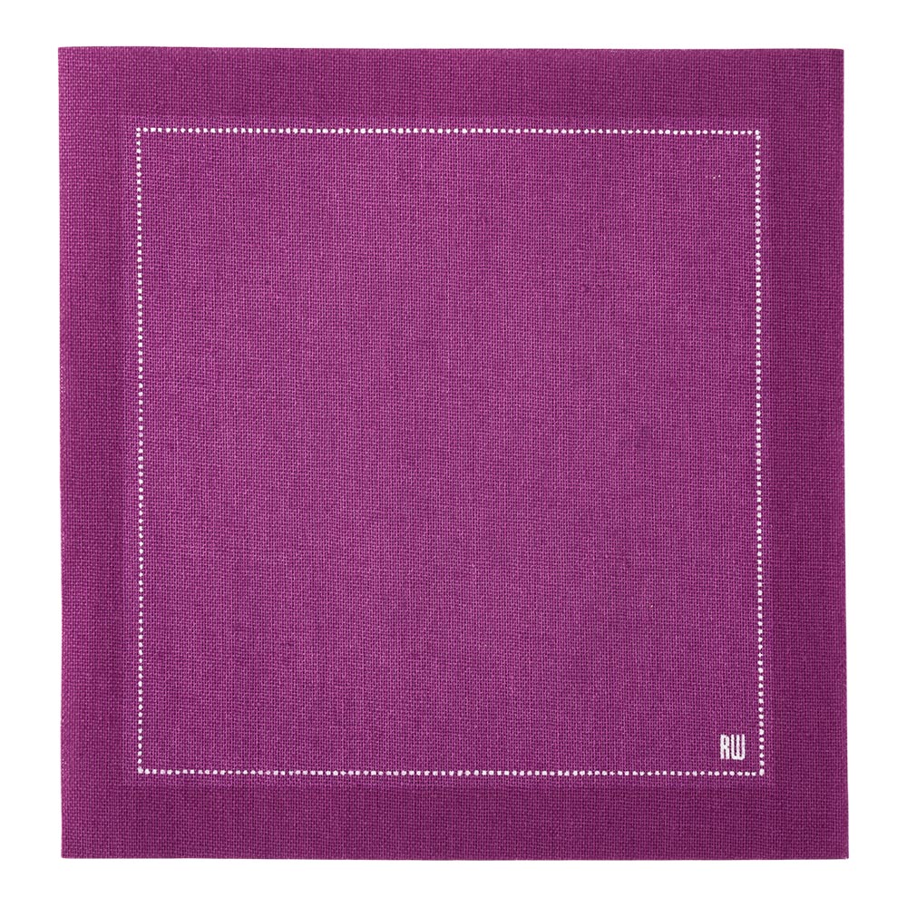Luxenap Square Purple Cotton Cocktail Napkin - Organic, Disposable - 4 1/2" x 4 1/2" - 50 count box